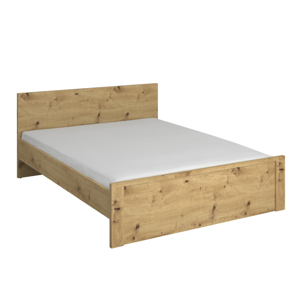 Ágy, 160x200, artisan tölgy, AIRON (RP)