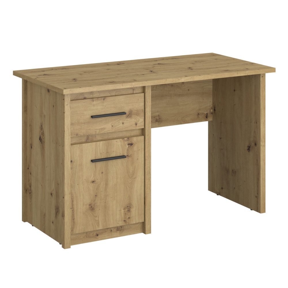 Számítógépasztal 1D1S/120, artisan tölgy, AIRON (RP)