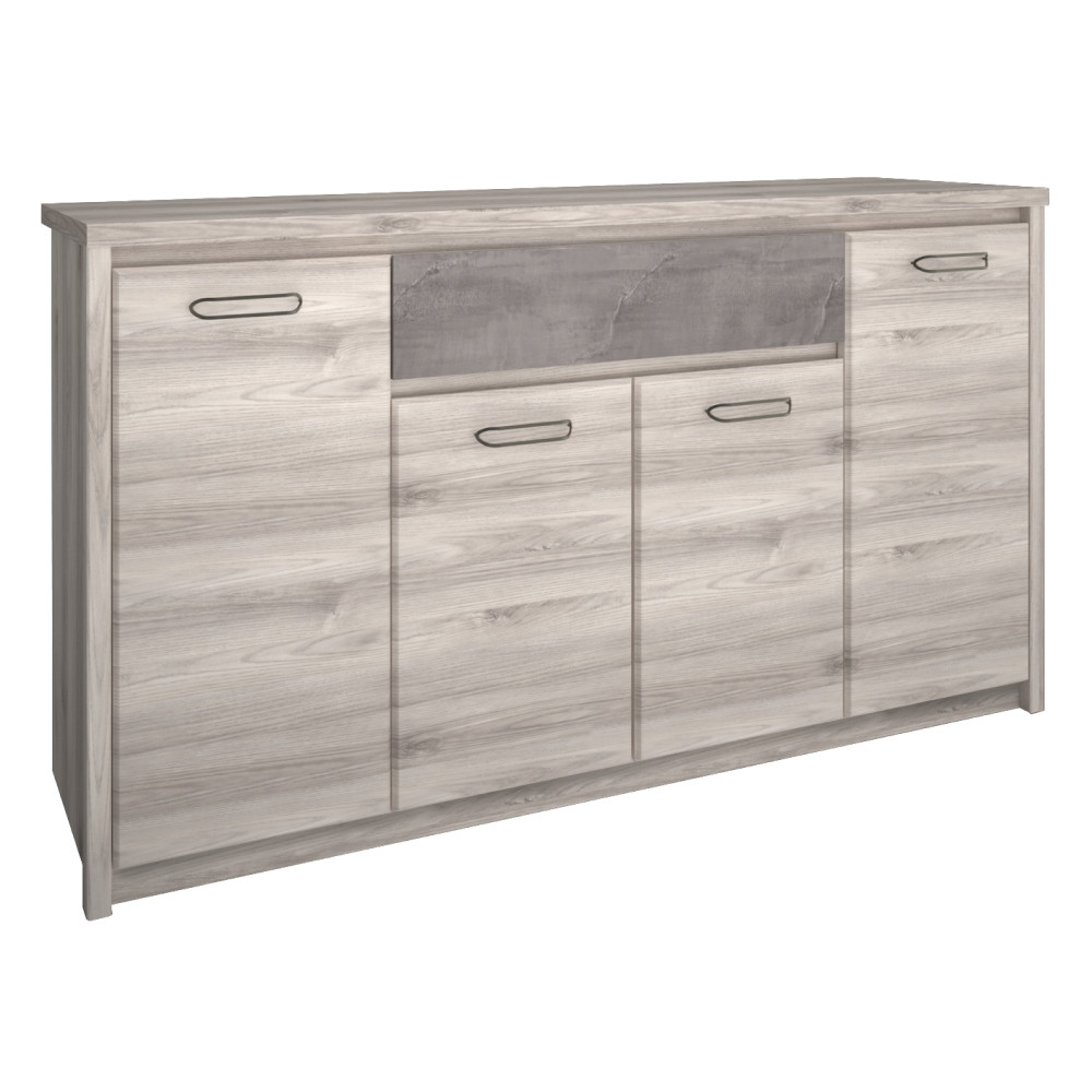 Komód 4D1S, nairobi gesztenye/onix, JESI (RP)