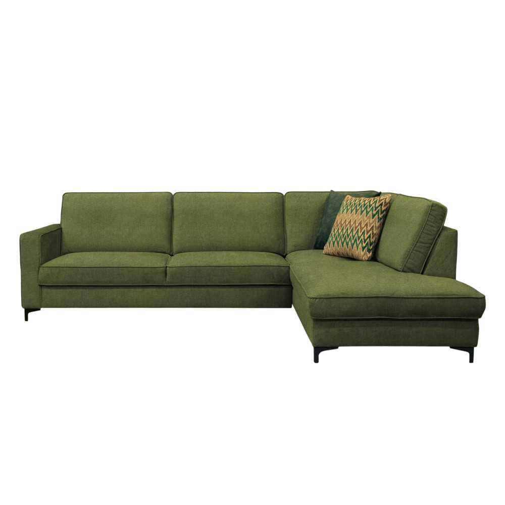 Széthúzható ülőgarnitúra, olíva zöld, jobbos, ERMON ROH (RP)