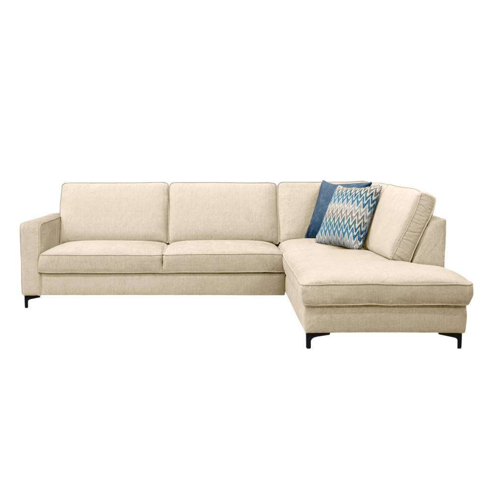 Széthúzható ülőgarnitúra, krémszínű, jobbos, ERMON ROH (RP)