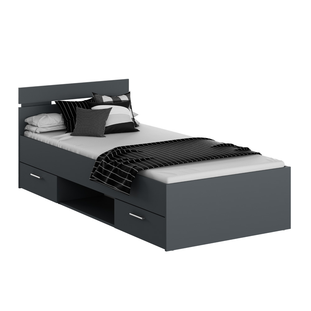 Ágykeret, 90x200, grafit, MICHIGAN NEW (RP)