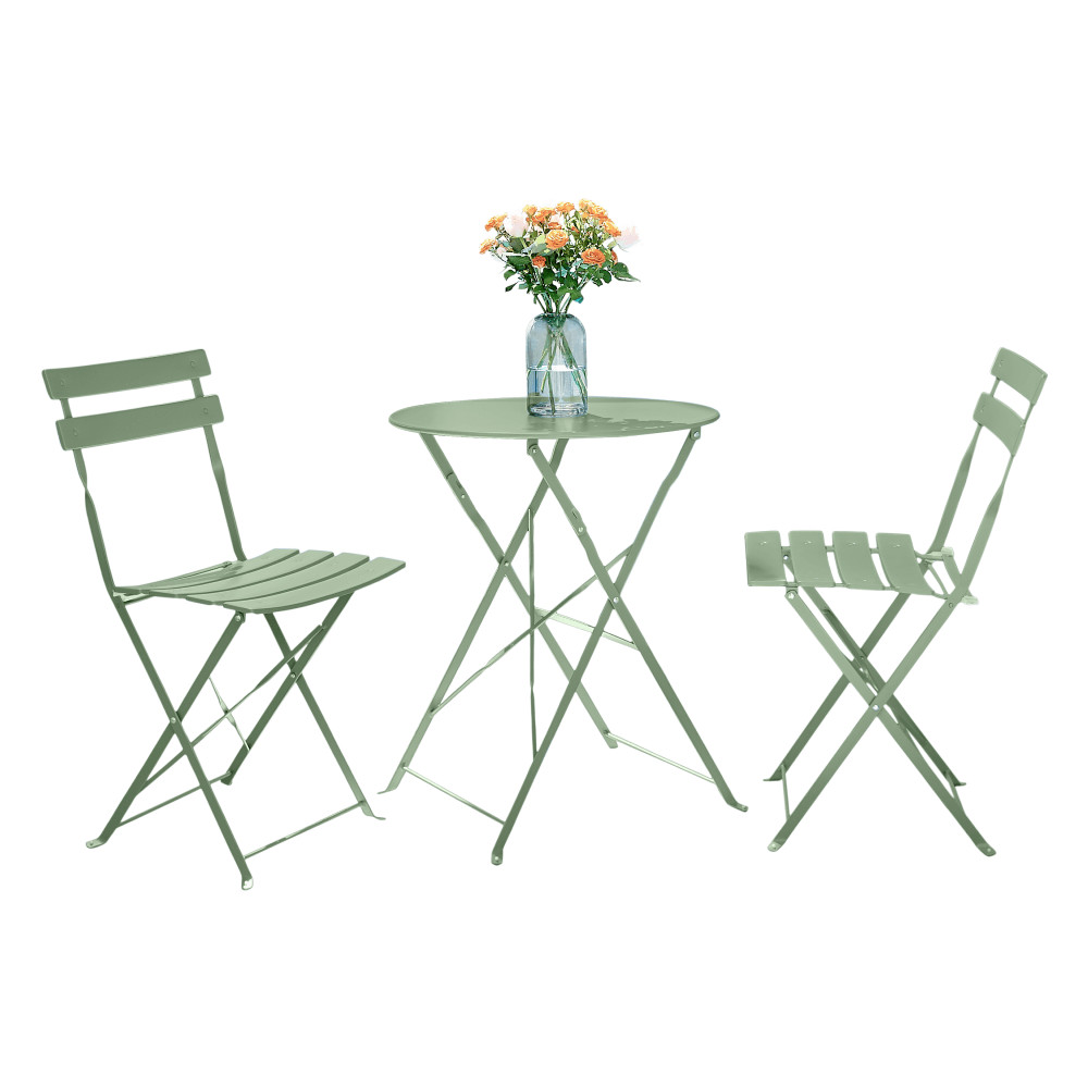 Kerti szett 1+2, zöld, acél, OBAX (RP)