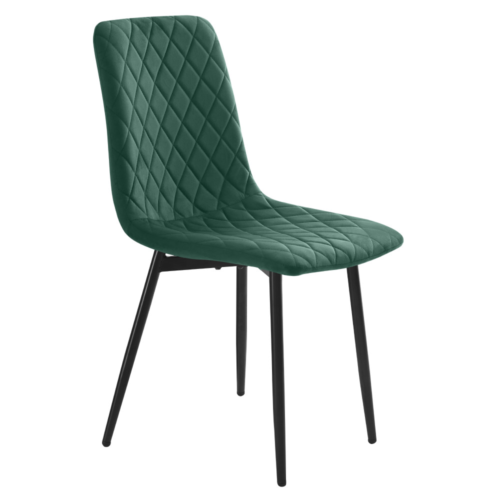 Étkezőszék, smaragd Velvet szövet/fém, DAMIA TYP 2 (RP)