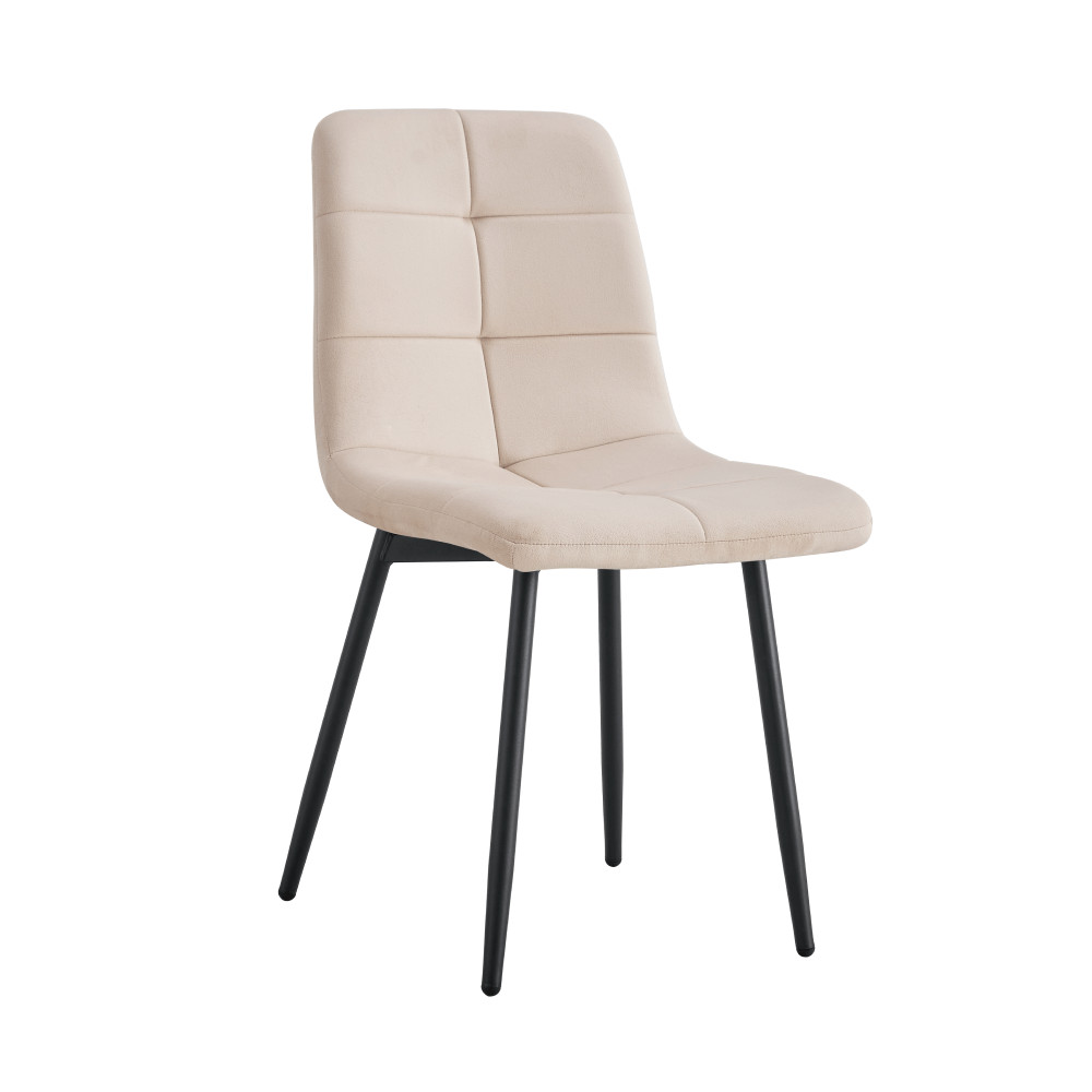 Étkezőszék, bézs Velvet szövet/fém, DAMIA TYP 1 (RP)