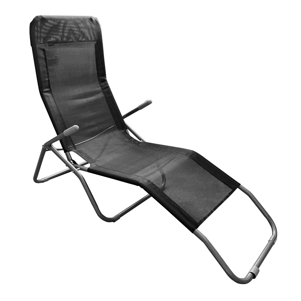 Kerti nyugágy, fekete/szürke, SELNO (RP)