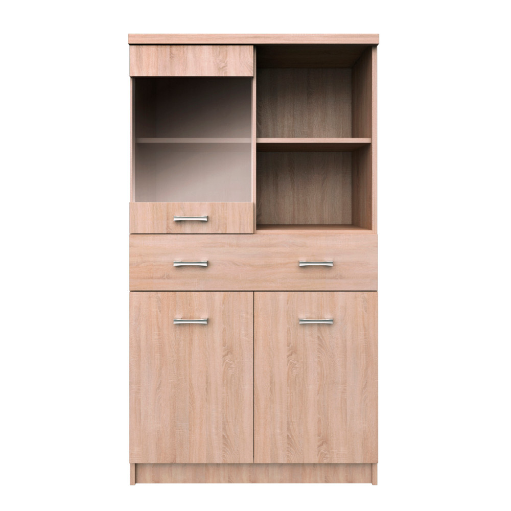 Vitrin 2D1W1S/80, sonoma tölgy, TOPTY TYP 34 (RP)