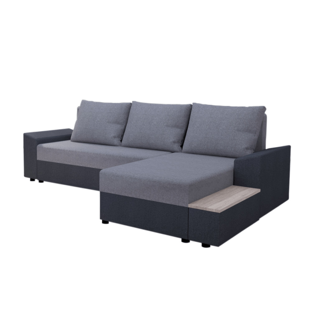 Univerzális ülőgarnitúra, sötétszürke/szürke, FERGUS ROH (RP)