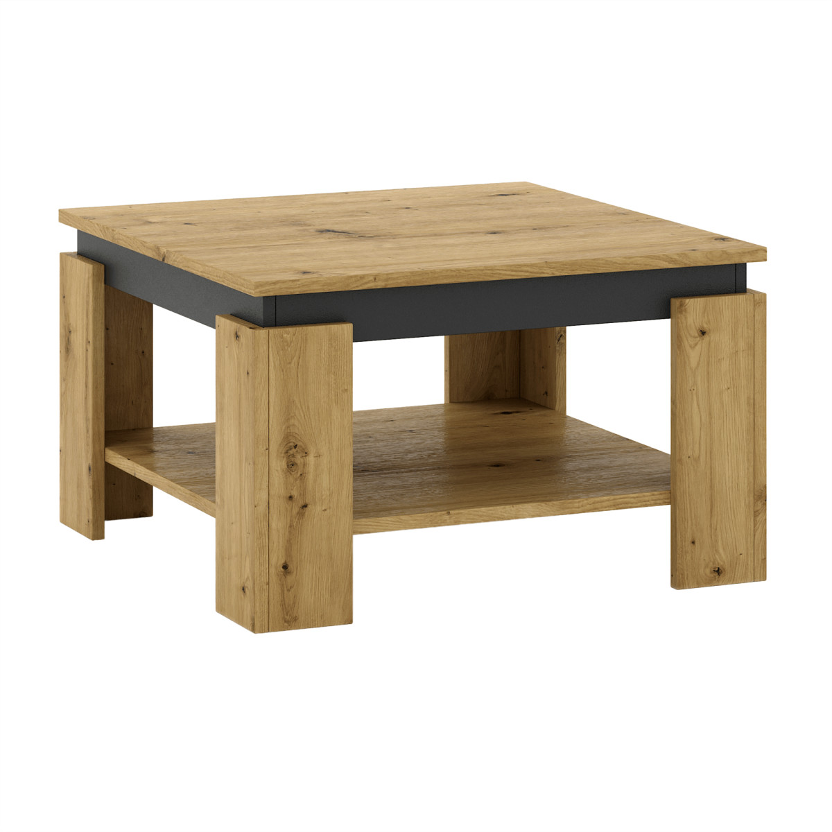 Dohányzóasztal, artisan tölgy/grafit, LEJSY (RP)