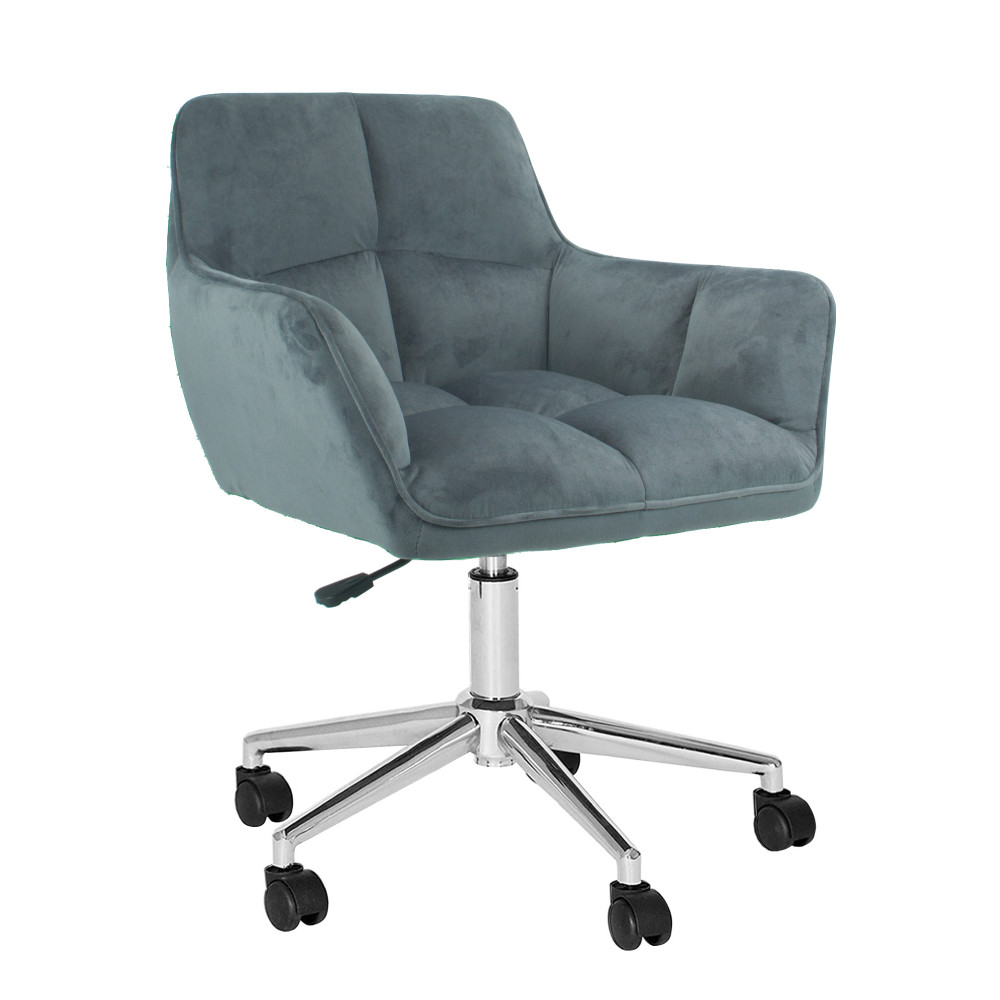 Irodai szék, szürke Velvet anyag/króm, HAGRID NEW (RP)