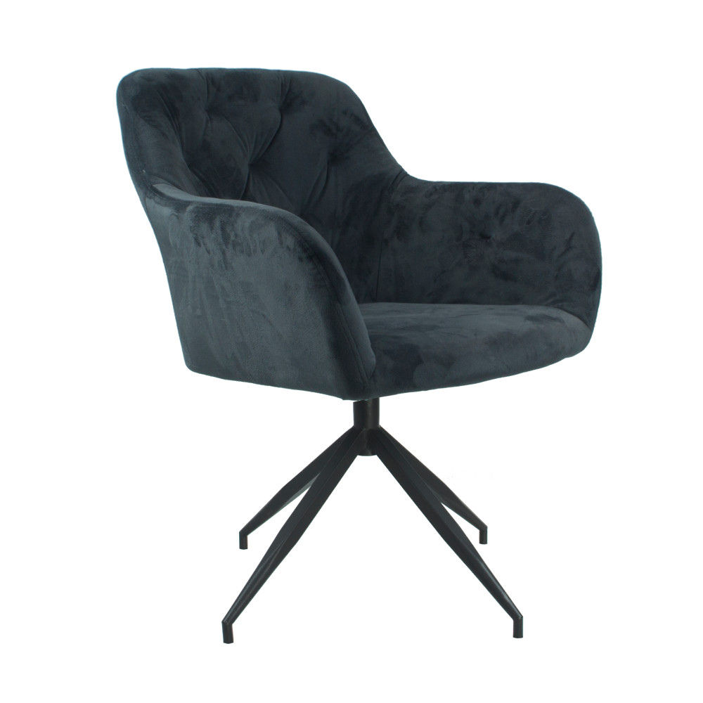 Forgószék, sötétszürke Bársony szövet/fekete, VELEZA NEW (RP)