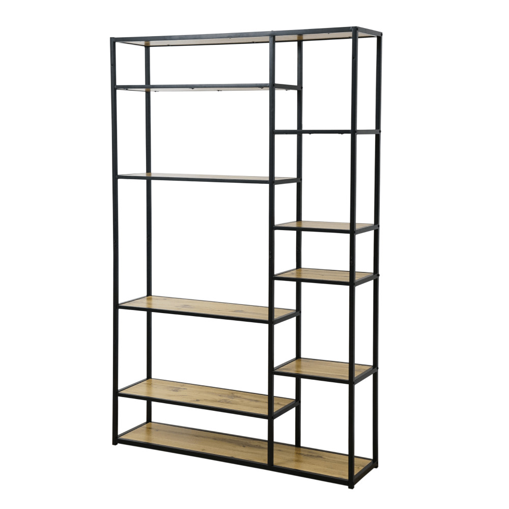 Polcállvány, fekete/tölgy, BILOTE TYP 4 (RP)