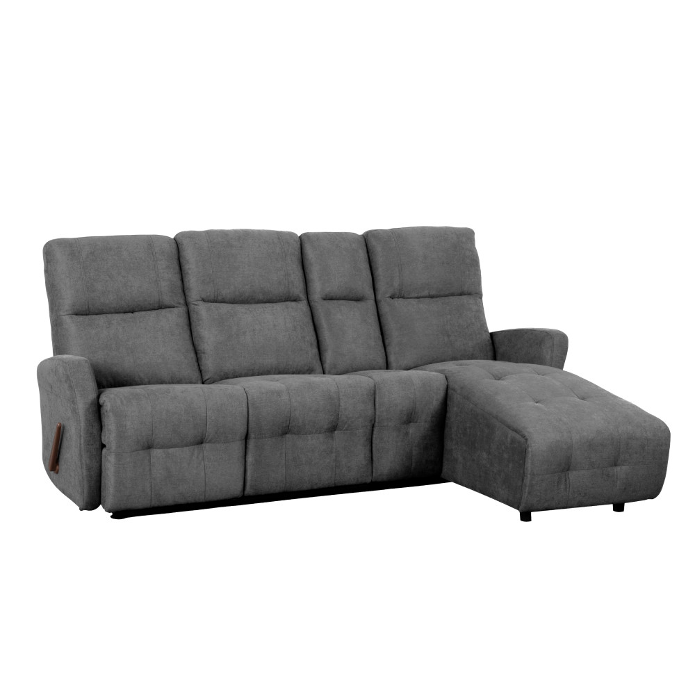 Állítható sarok ülőgarnitúra, sötétszürke, jobbos, TROJAN ROH (RP)