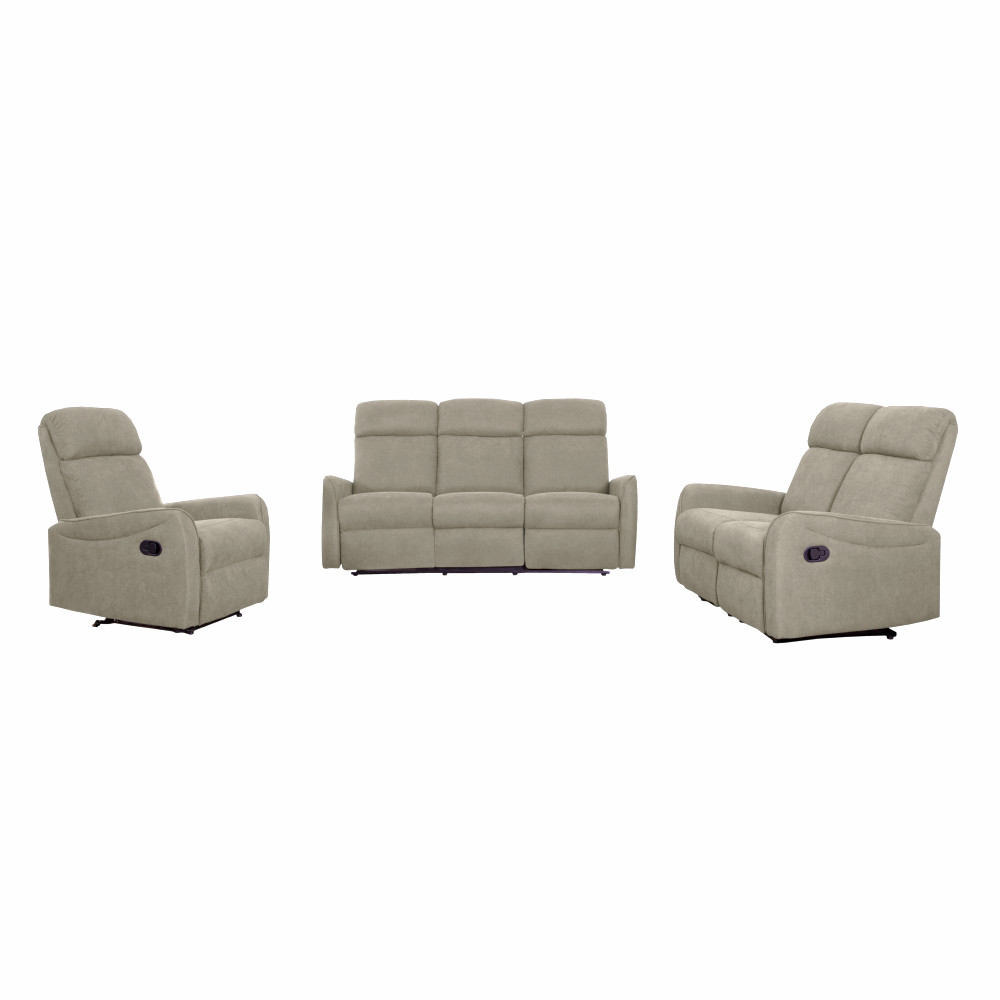 Ülőgarnitúra 3+2+1, szürkésbarna Taupe szövet, FASAN (RP)