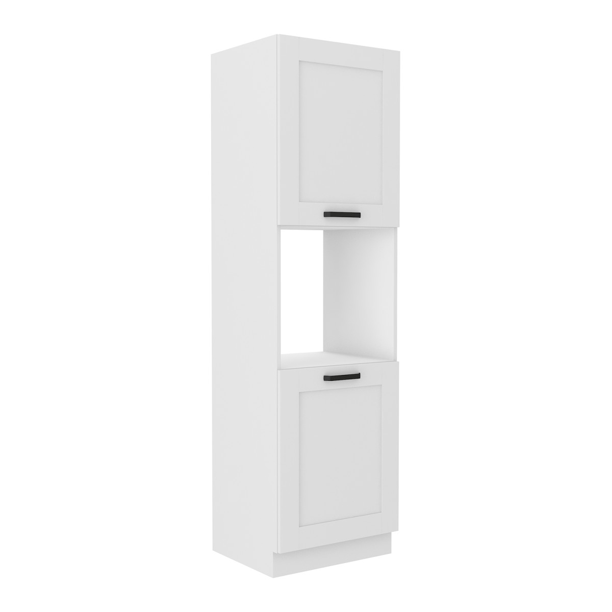 Magas szekrény beépített sütőhöz, fehér, LULA 60 DP-210 2F (RP)