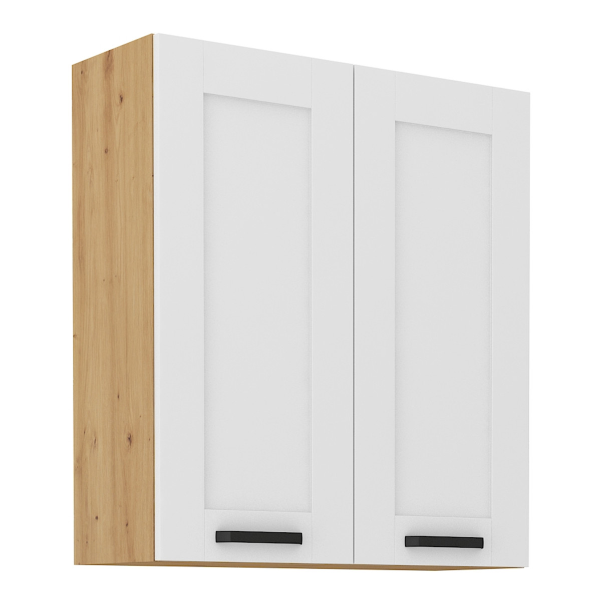 Felső szekrény, fehér/artisan tölgy, LULA 80 G-90 2 F (RP)