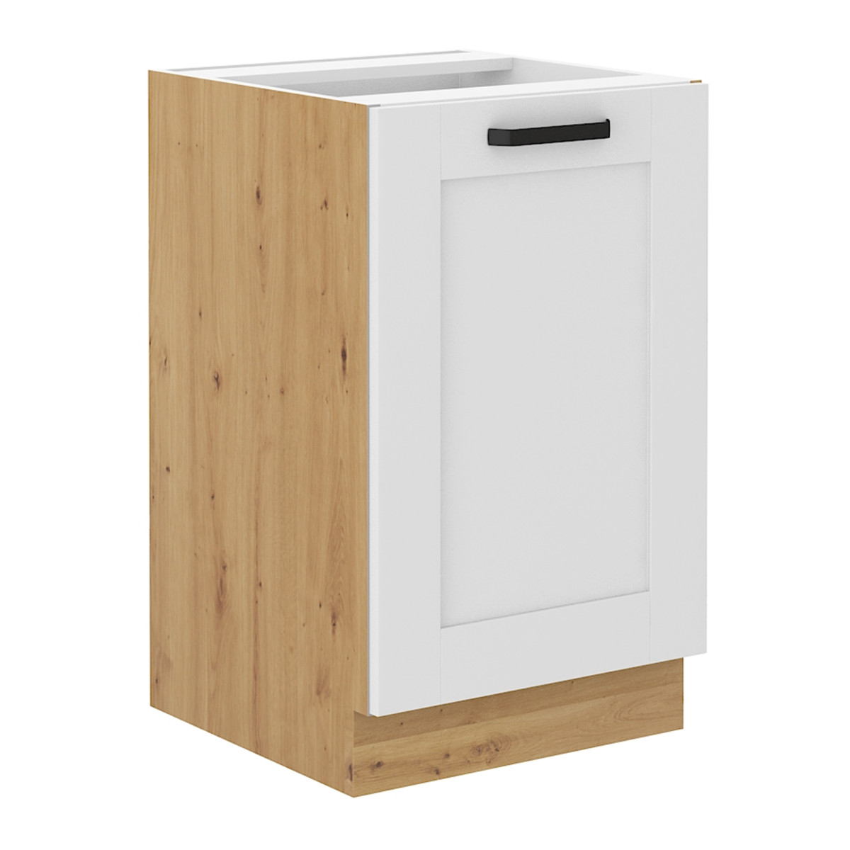 Mosogató szekrény, fehér/artisan tölgy, LULA 50 ZL 1F BB (RP)