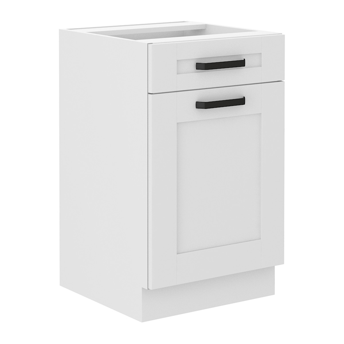 Alsó szekrény, fehér, LULA 50 D 1F 1S BB (RP)