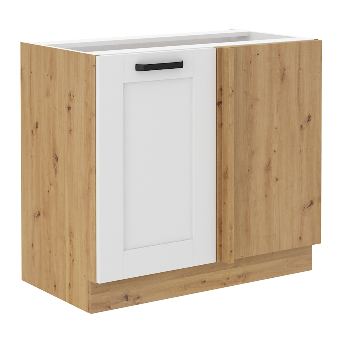 Alsó szekrény, fehér/artisan tölgy, LULA 105 ND 1F BB (RP)