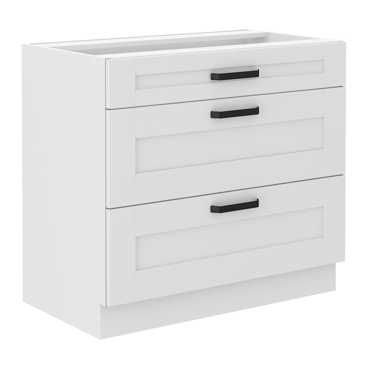 Alsó szekrény, fehér, LULA 80 D 3S BB (RP)