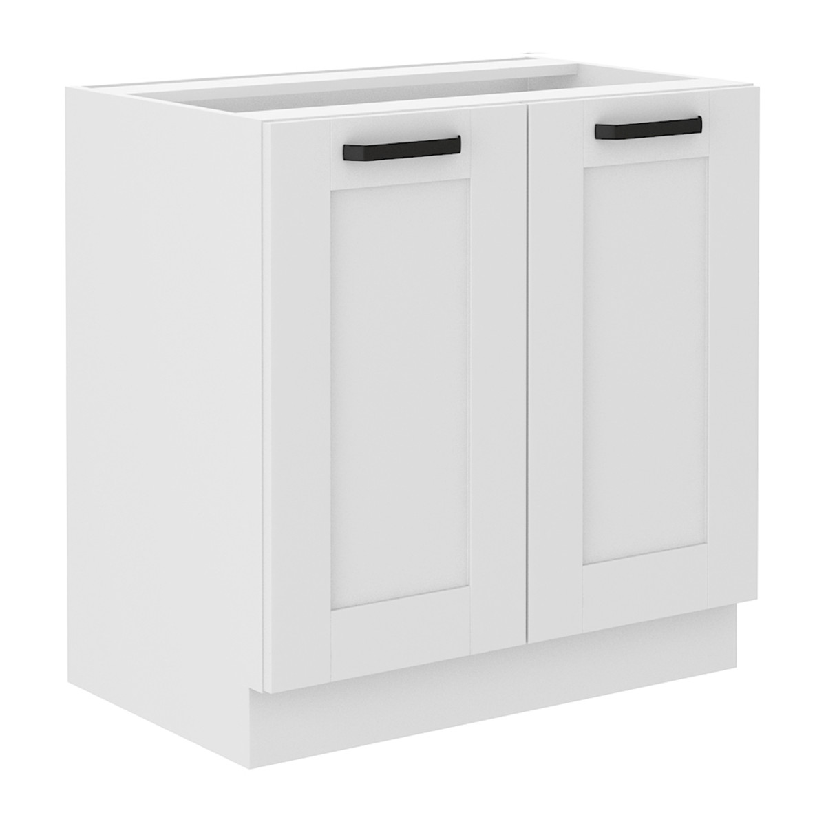 Alsó szekrény, fehér, LULA 80 D 2F BB (RP)