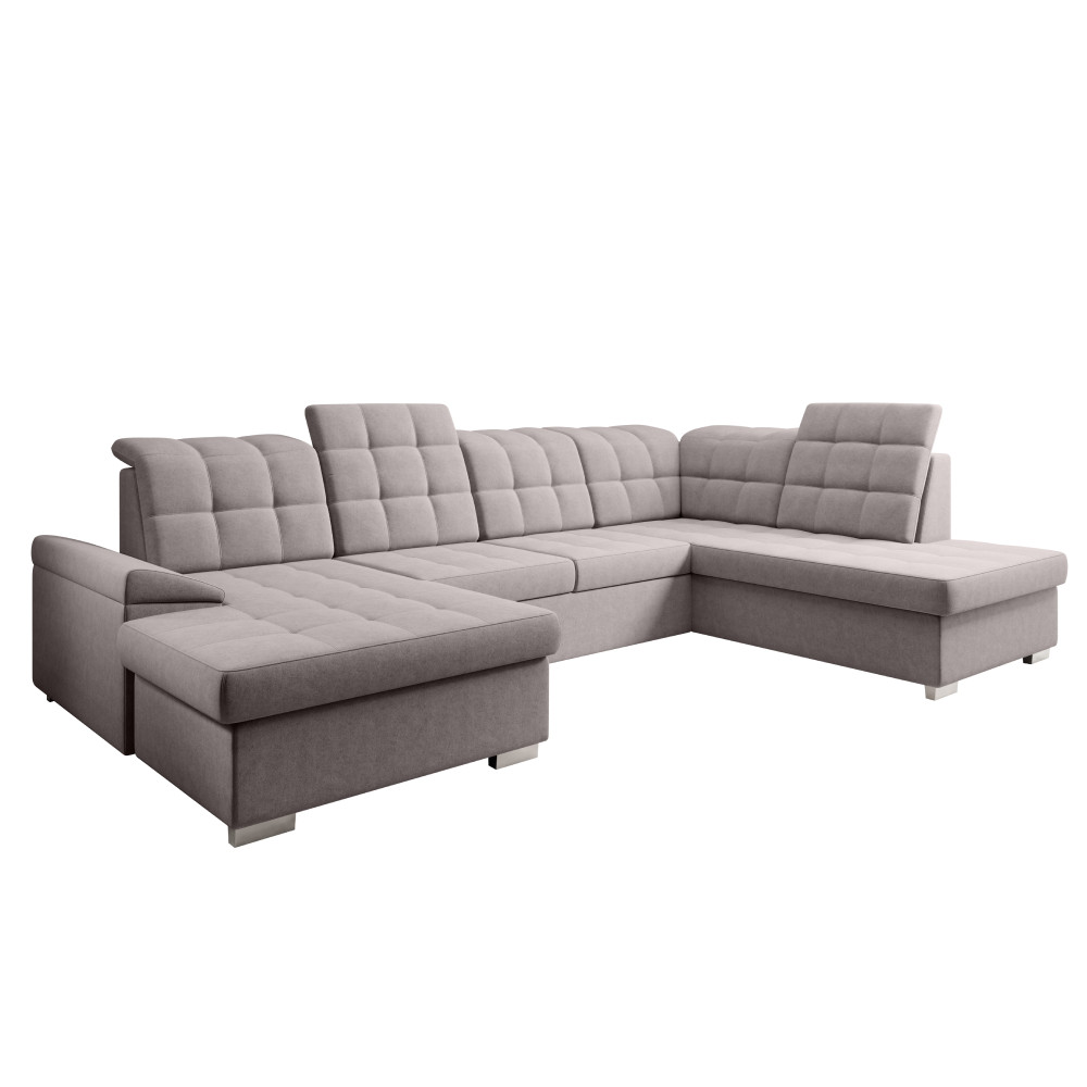 Kinyitható ülőgarnitúra, szürkésbézs Taupe, jobbos, OREO U (RP)