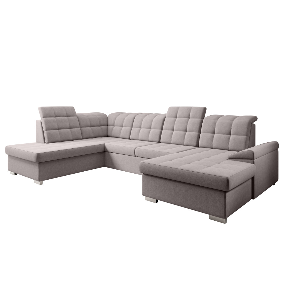 Kinyitható ülőgarnitúra, szürkésbézs Taupe, balos, OREO U (RP)