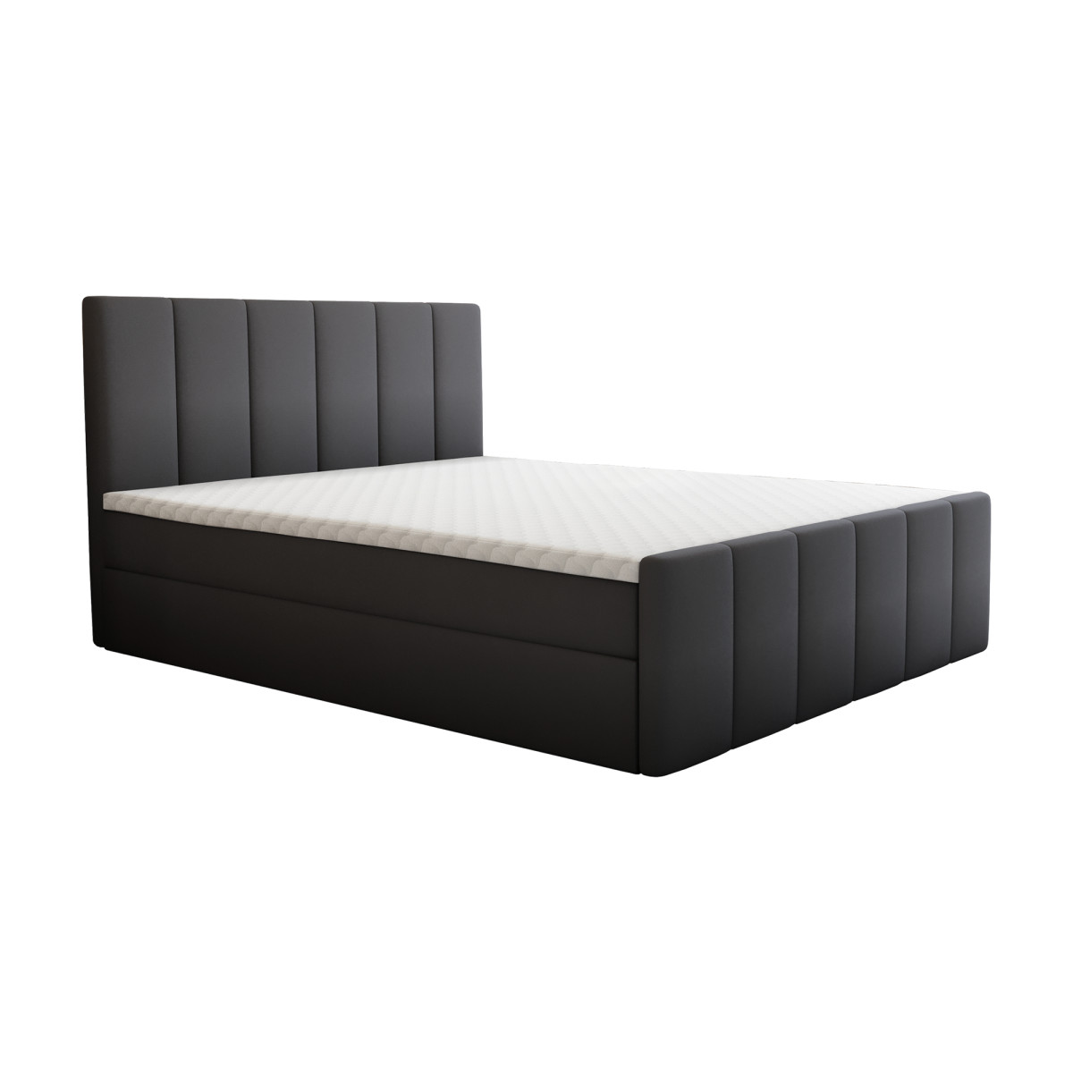 Boxspring ágy, 140x200, szürke, STAR (RP)