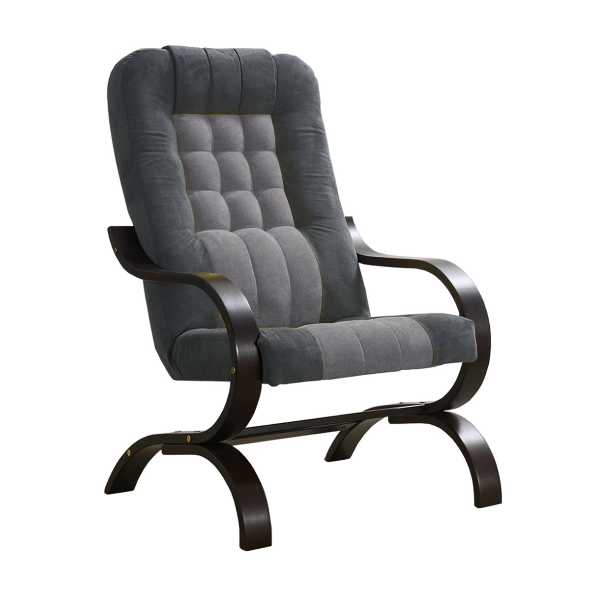 Fotel, világosszürke/sötétszürke/dió, GURU (RP)