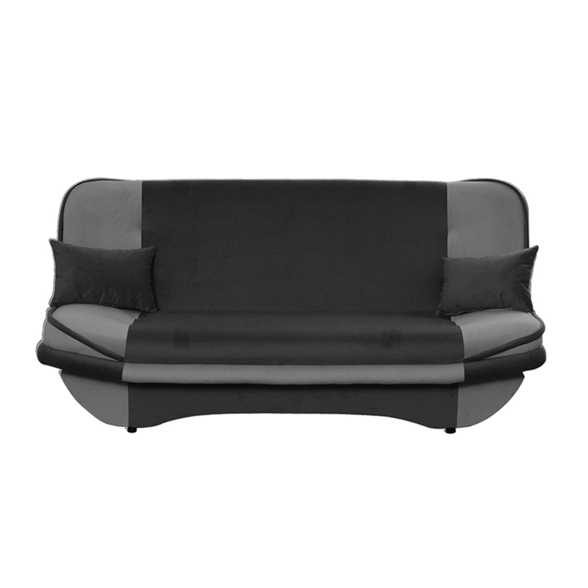 Kinyitható kanapé, világosszürke/sötétszürke, GURU (RP)