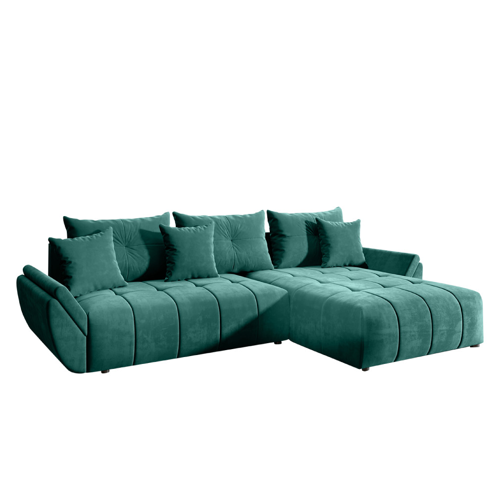 Univerzális ülőgarnitúra, smaragd, BELD ROH (RP)