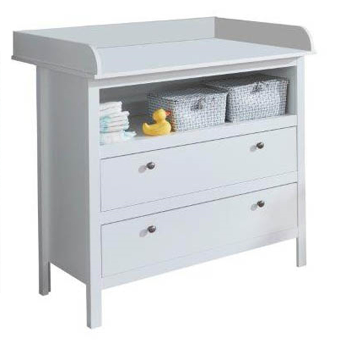 Komód pelenkázóasztallal 2S, fehér, OLJE (RP)