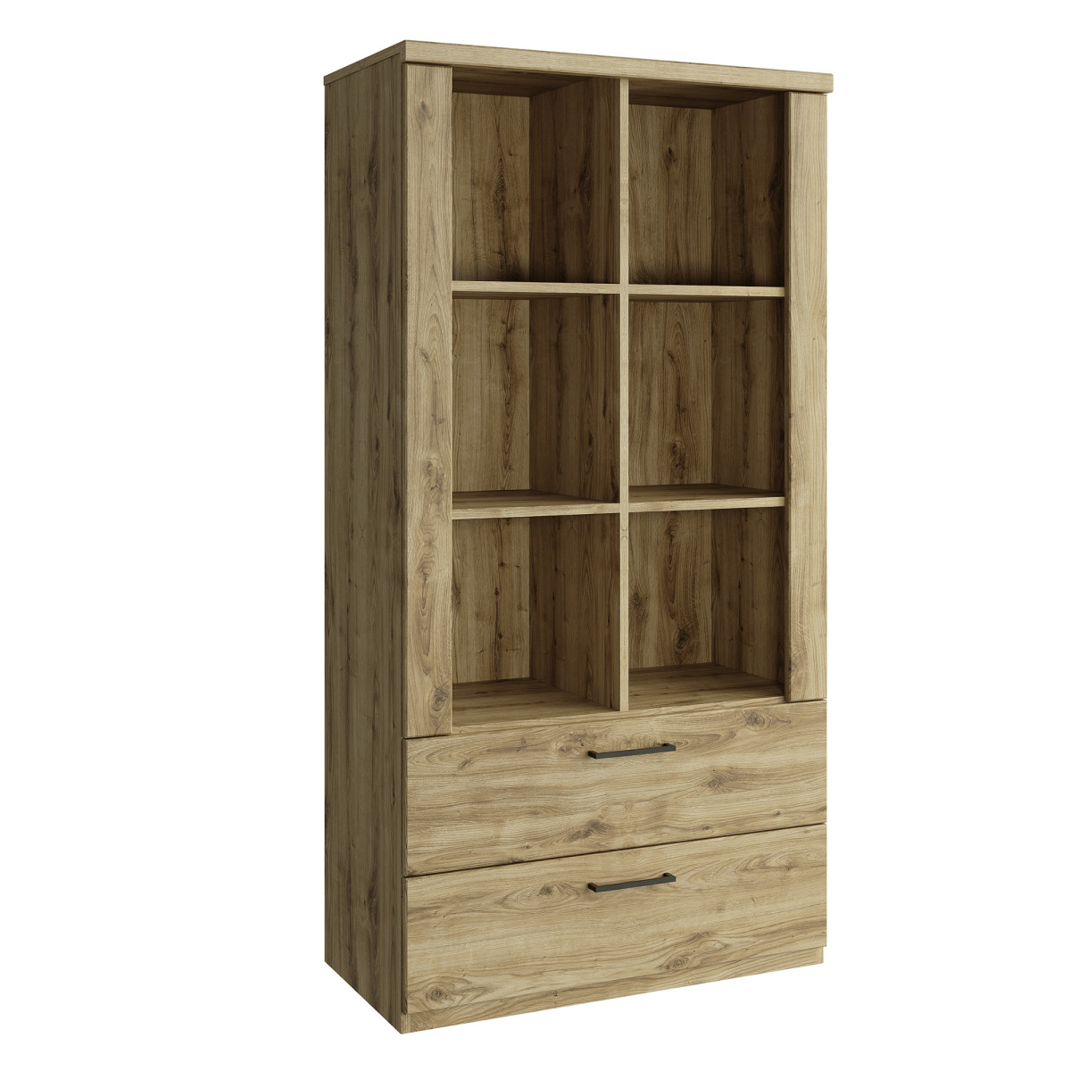 Alacsony polcos szekrény 2S, navarra tölgy, DORSI (RP)