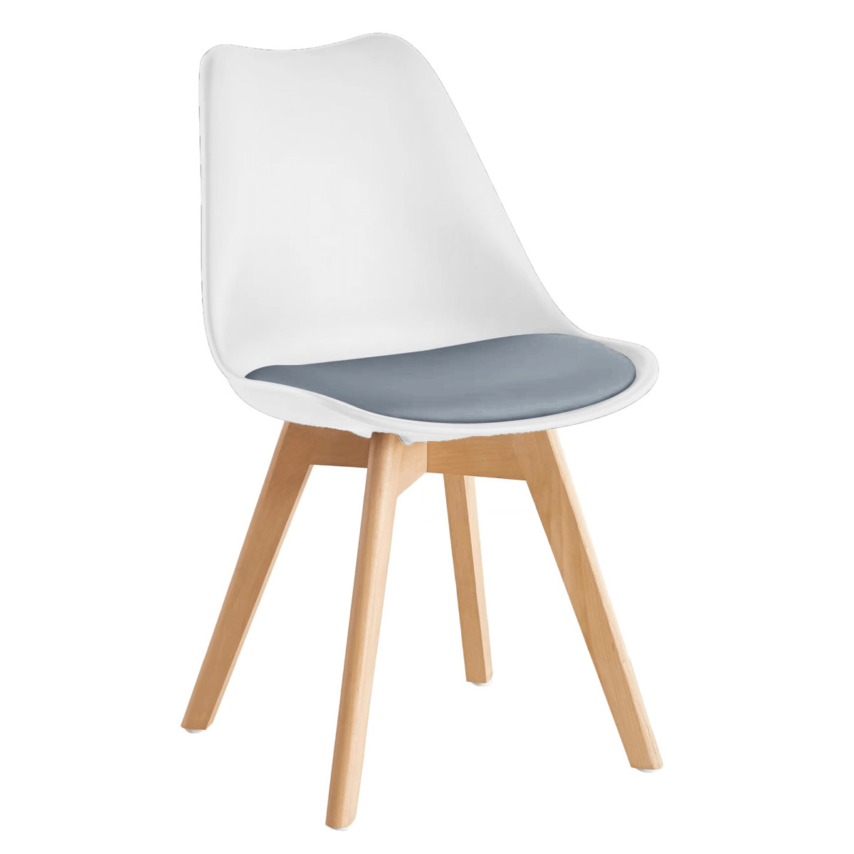 Szék, fehér/szürke/bükk, BALI 2 NEW (RP)