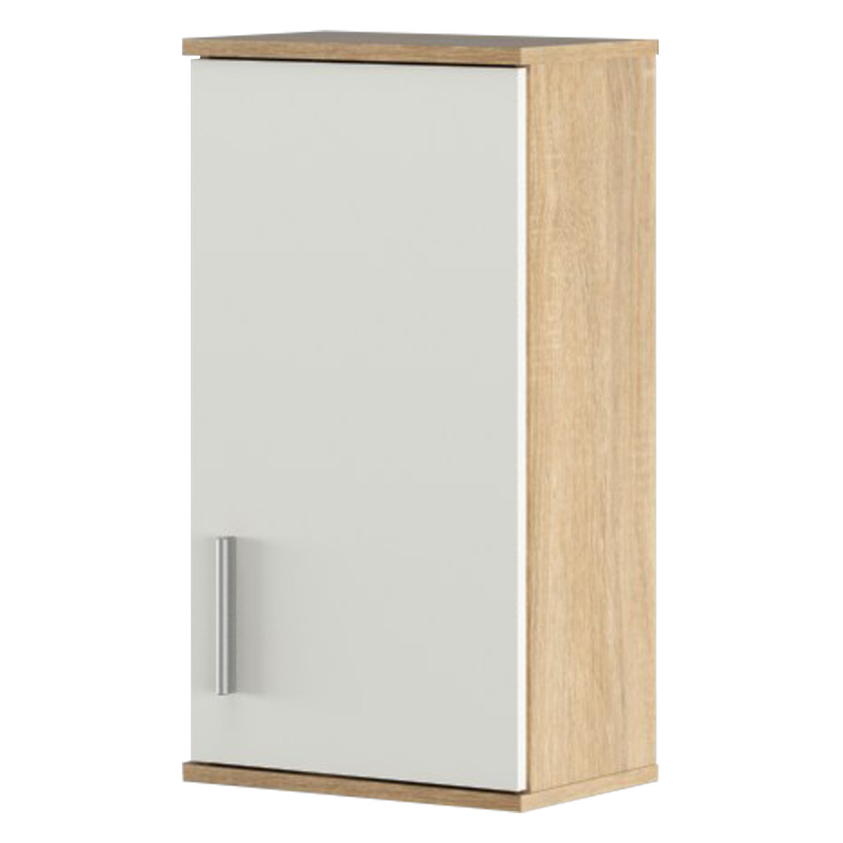 Faliszekrény, sonoma tölgy/matt fehér LESSY NEW 04 (RP)