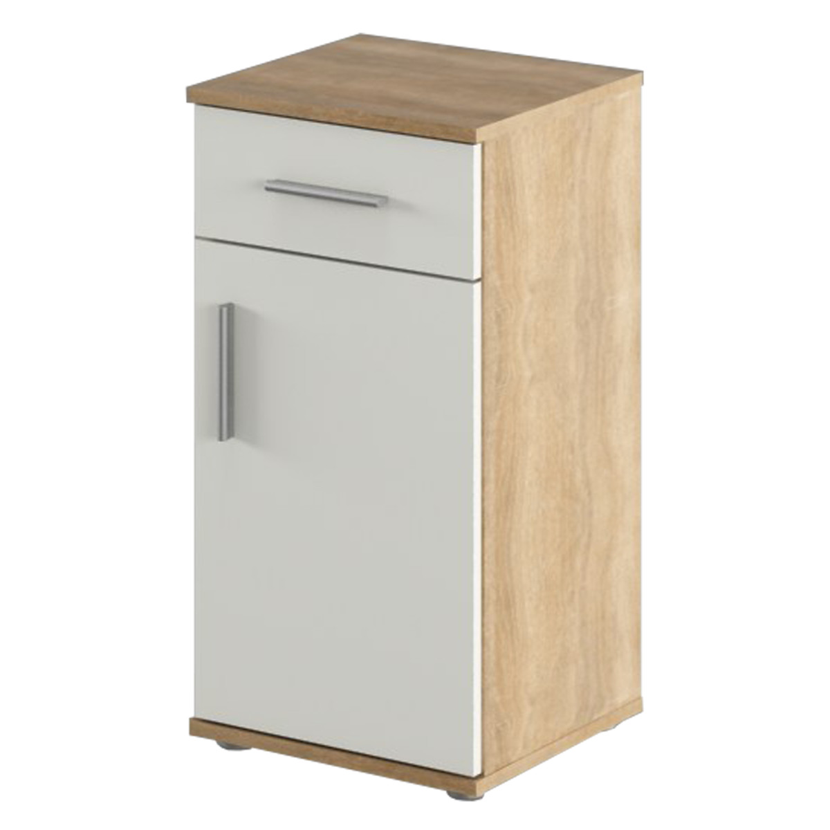Alsó szekrény, sonoma tölgy/matt fehér, LESSY NEW 03 (RP)
