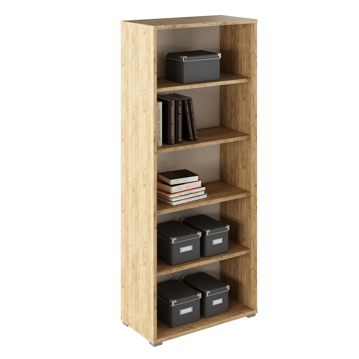 Nyitott állvány,artisan tölgy/fehér, RIOMA TYP 03 (RP)