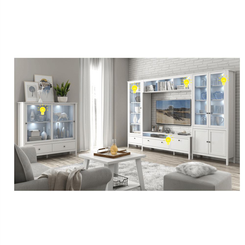 LED világítás, 8-pontos, fehér, OLJE (RP)