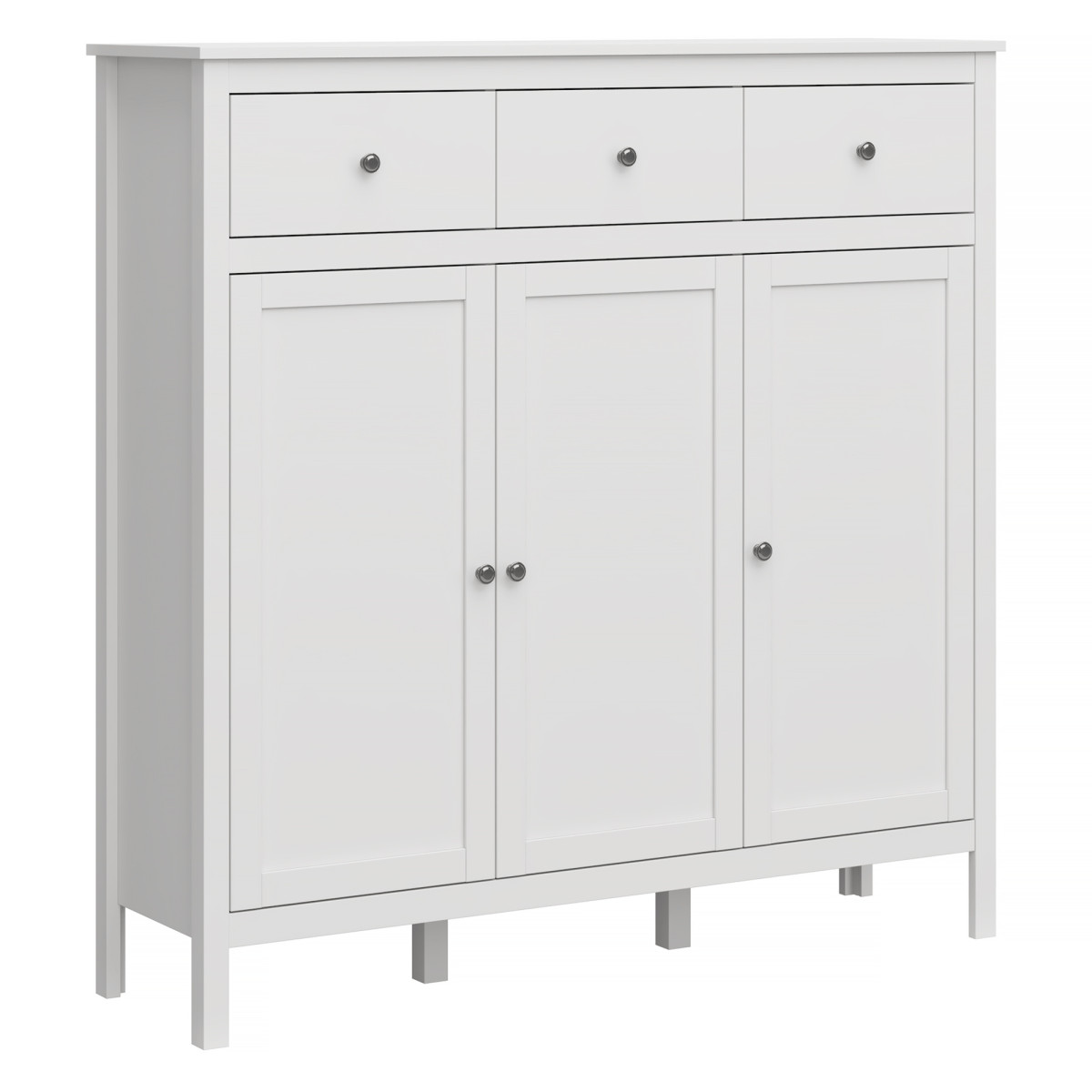 Komód 3D3S, fehér, OLJE (RP)