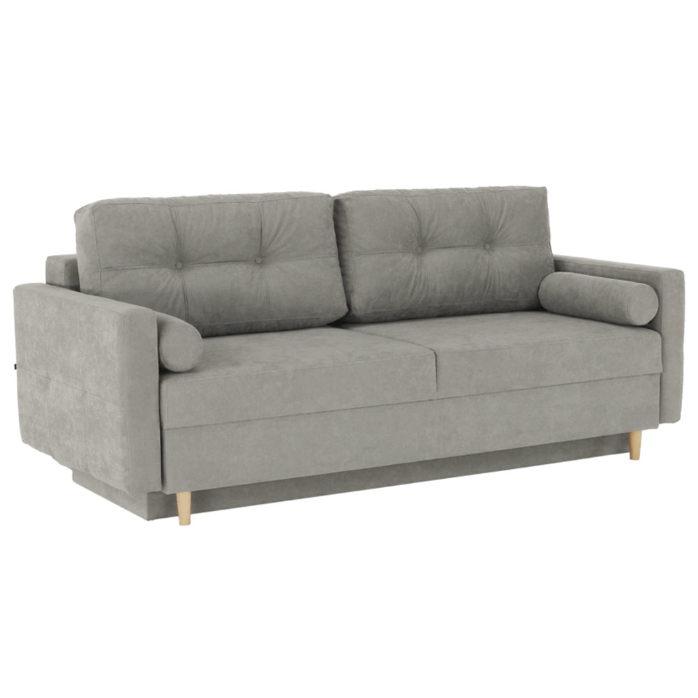 Szófa kinyitható, szürke anyag Queens, AURELIA (RP)