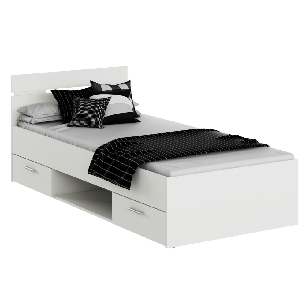 Ágykeret, 90x200, fehér, MICHIGAN NEW (RP)