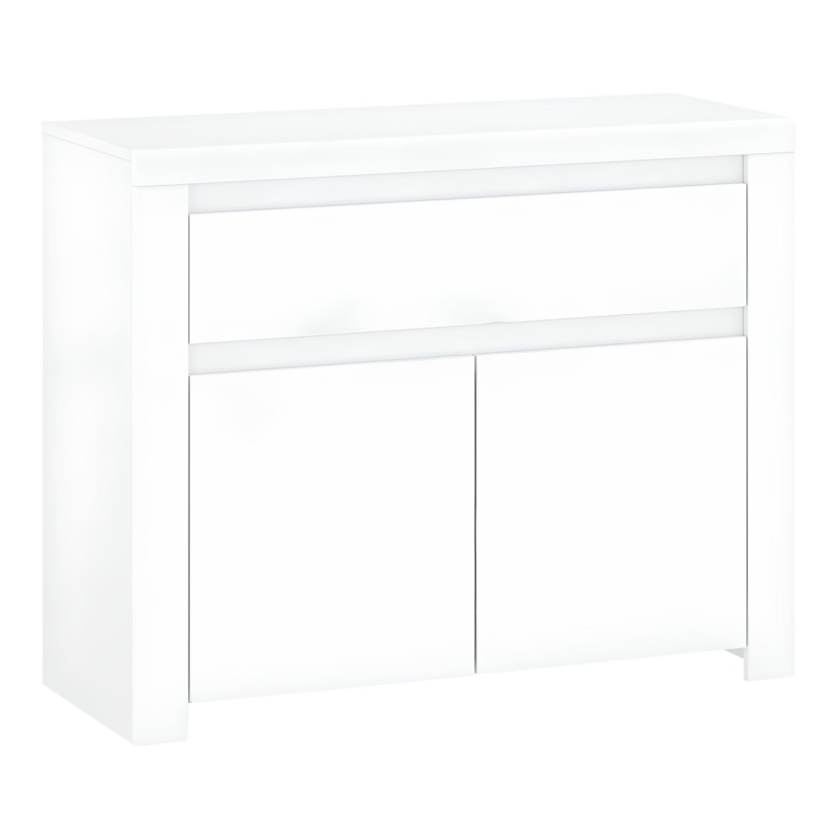 Komód 2D1S, fehér fényes, LINDY (RP)