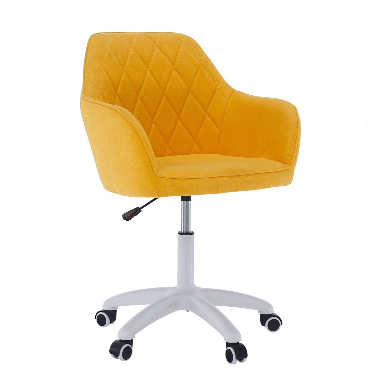 Irodai szék, szövet sárga/fehér, SANTY (RP)