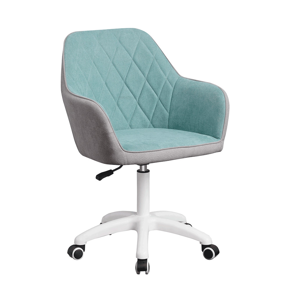 Irodai szék, szövet mentol/szürke/fehér, SANTY (RP)