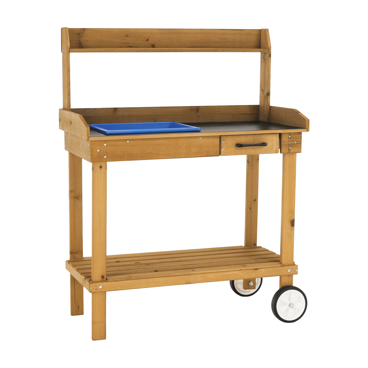 Kerti munkaasztal mosdóval fa/barna, BARDY (RP)