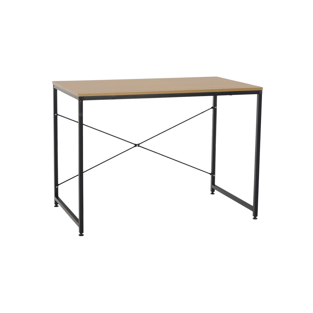 Íróasztal tölgy/fekete, 100x60 cm, MELLORA (RP)