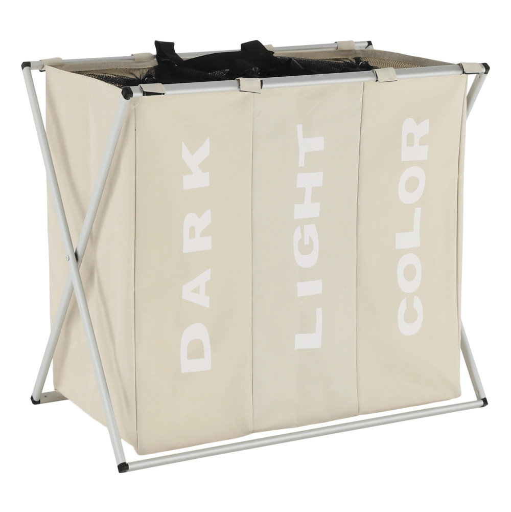 szövet szennyestartó kosár, szürke-bézs, LAUNDRY NEW TYP 3 (RP)