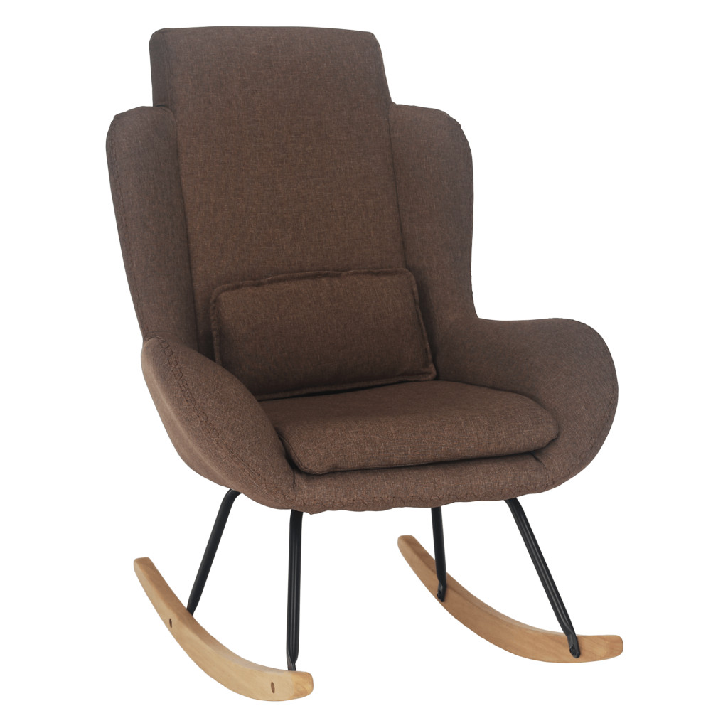 Hintafotel, világos barna anyag/fa, HARPER (RP)