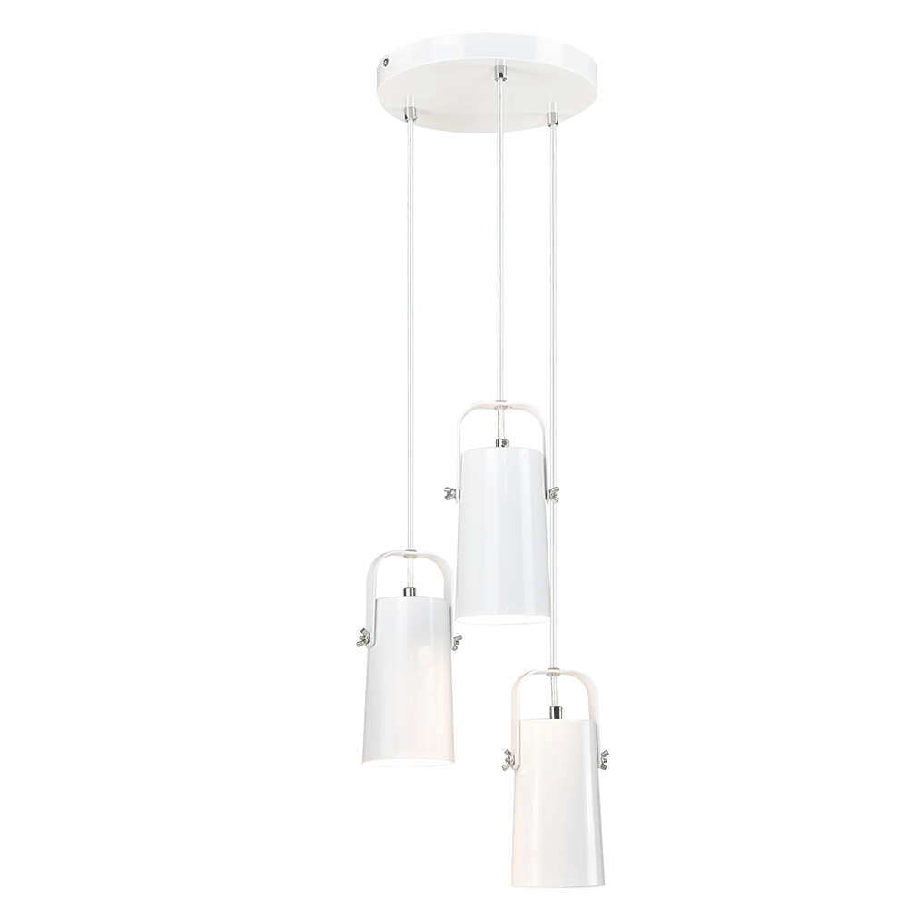 Függőlámpa, fehér/fém, DEVAN (RP)