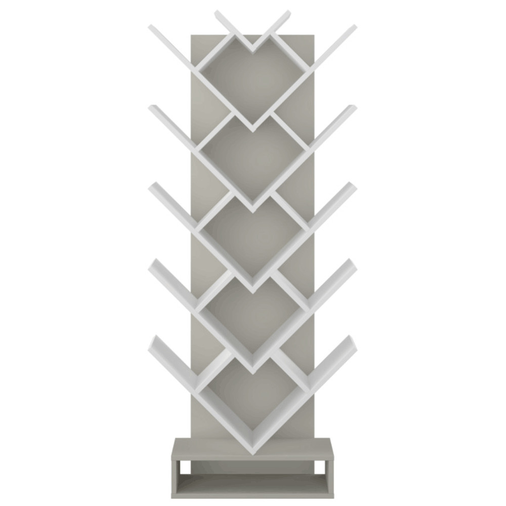 Polcrendszer, szürke/fehér, VEVEY (RP)